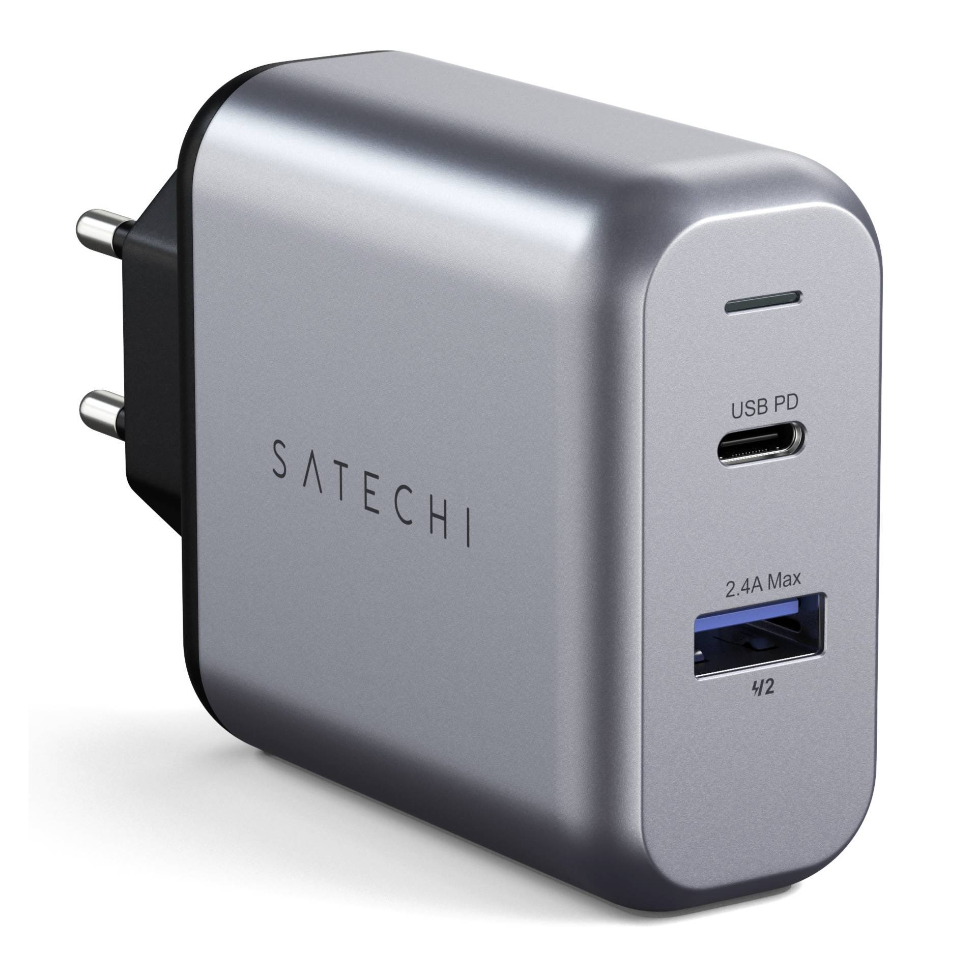 Satechi ST-MCCAM-EU USB-s töltőkészülék 30 W 1x USB-A, 1x USB-C® Power Delivery Antracit