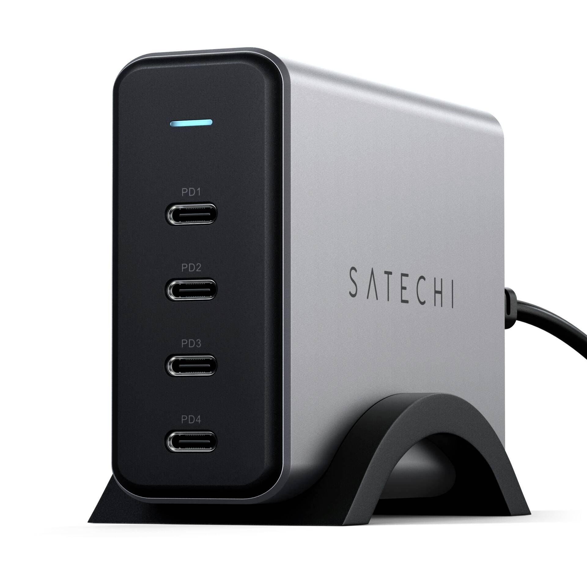 Satechi ST-UC165GM-EU USB-s töltőkészülék 165 W 4x USB-C® Power Delivery Antracit Beltér