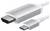 USB-C-HDMI adapter fémes kivitelben, eszközök HDMI-csatlakozókhoz történő csatlakoztatásához, alkalmas monitorokhoz vagy televíziókhoz.