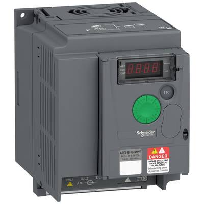 Schneider Electric frekvenciaváltó kijelzővel és kezelőszervekkel, ATV310HU22N4E modell, elektromos motorok vezérlésére.