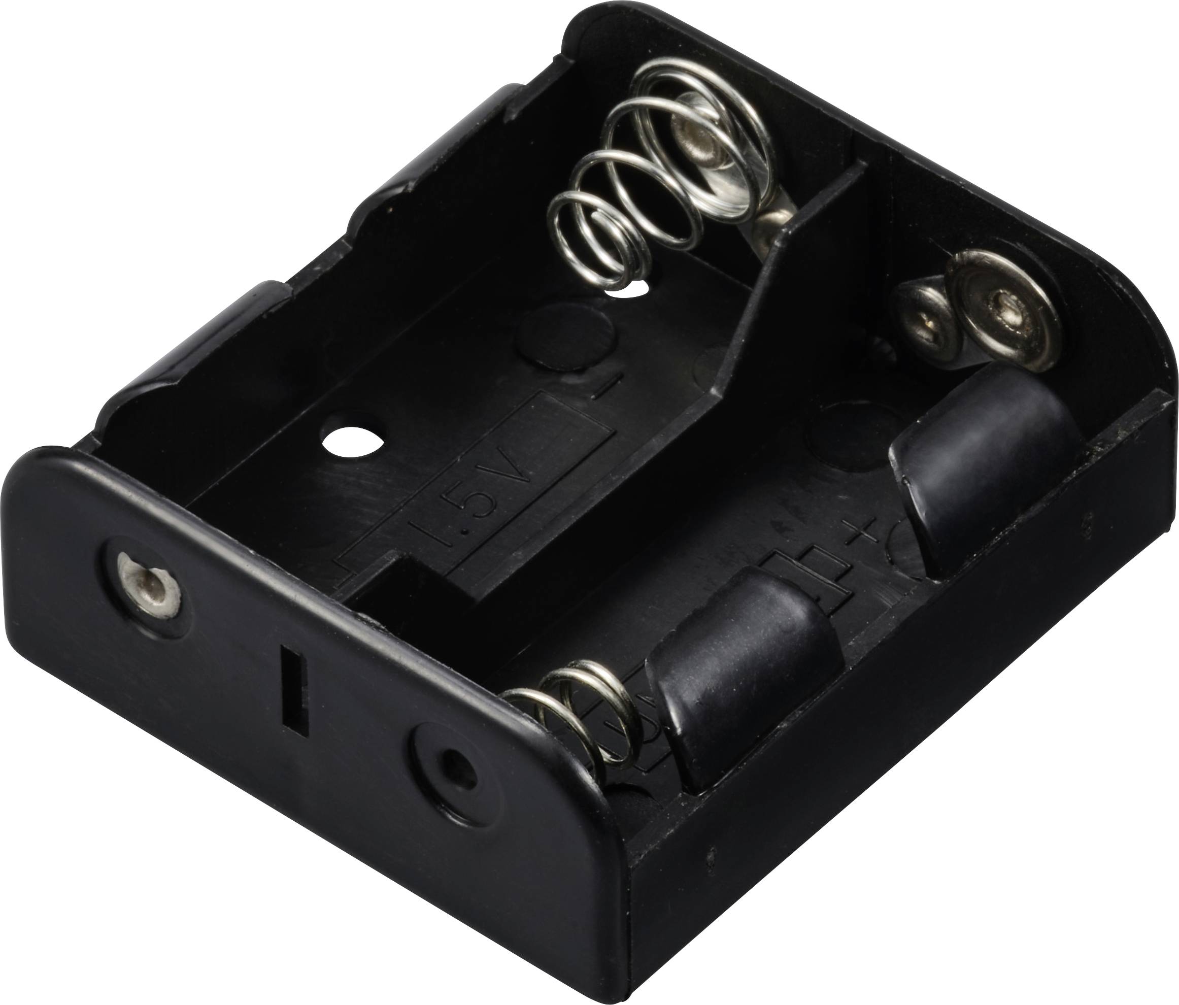 TRU COMPONENTS TC-13220492 Elemtartó 2 baby (C típus) Patent csatlakozó (H x Sz x Ma) 63 x 54 x 22 mm