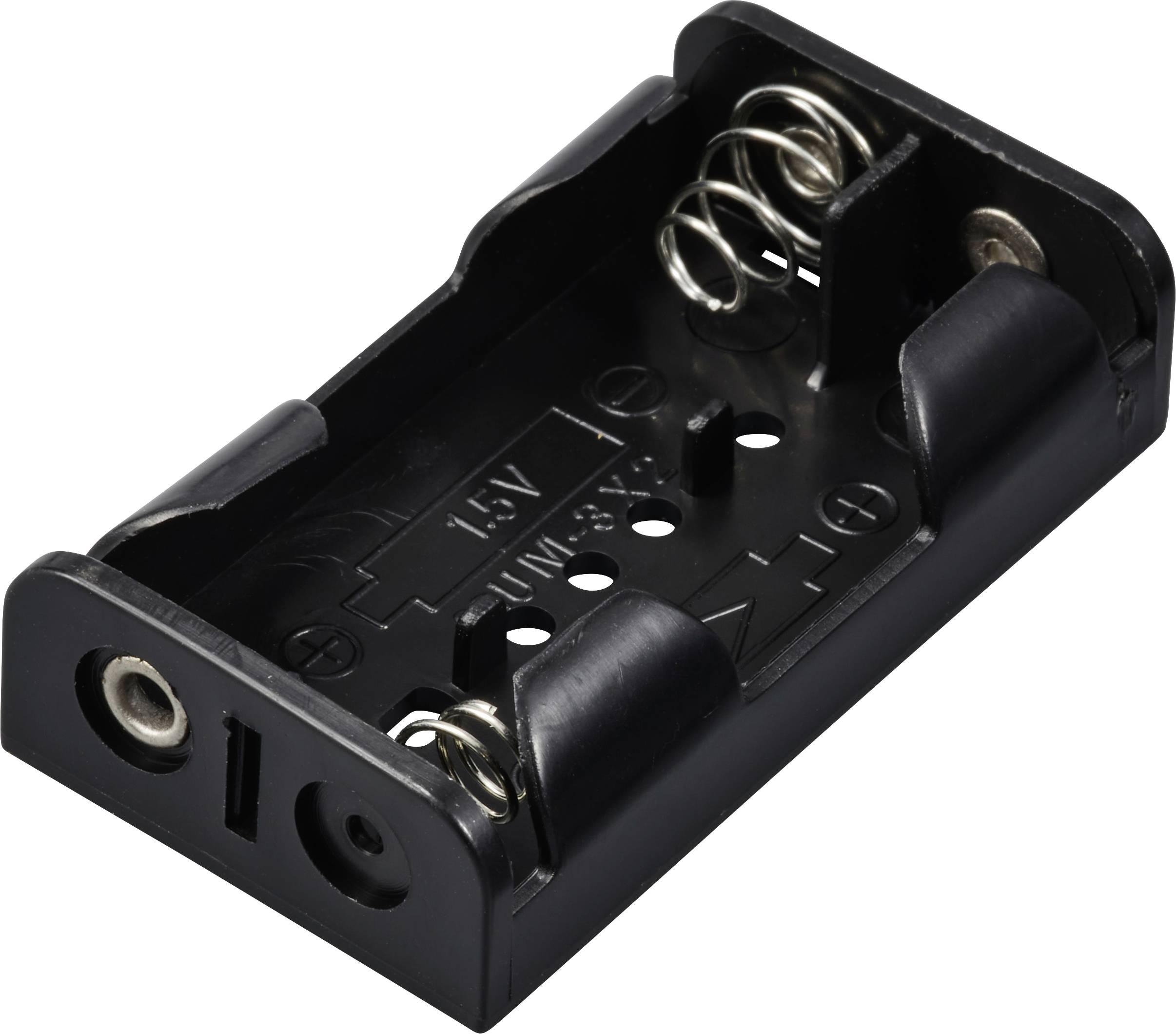 TRU COMPONENTS TC-13220524 Elemtartó 2 Ceruza (AA) Forrasztható csatlakozó (H x Sz x Ma) 60 x 33 x 15 mm