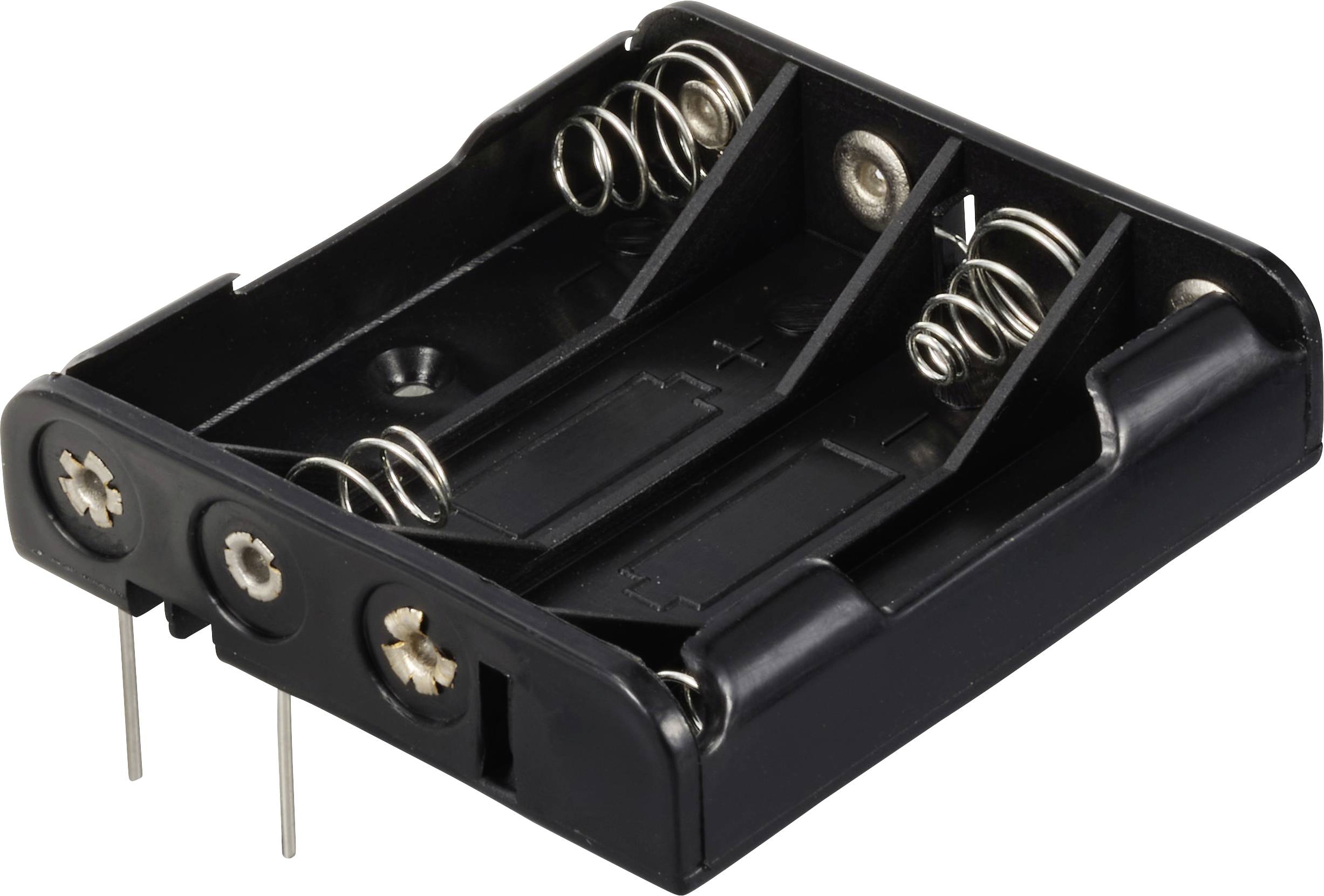 TRU COMPONENTS TC-13220588 Elemtartó 4 Mikro (AAA) Kontaktpólus (H x Sz x Ma) 52 x 49 x 13 mm