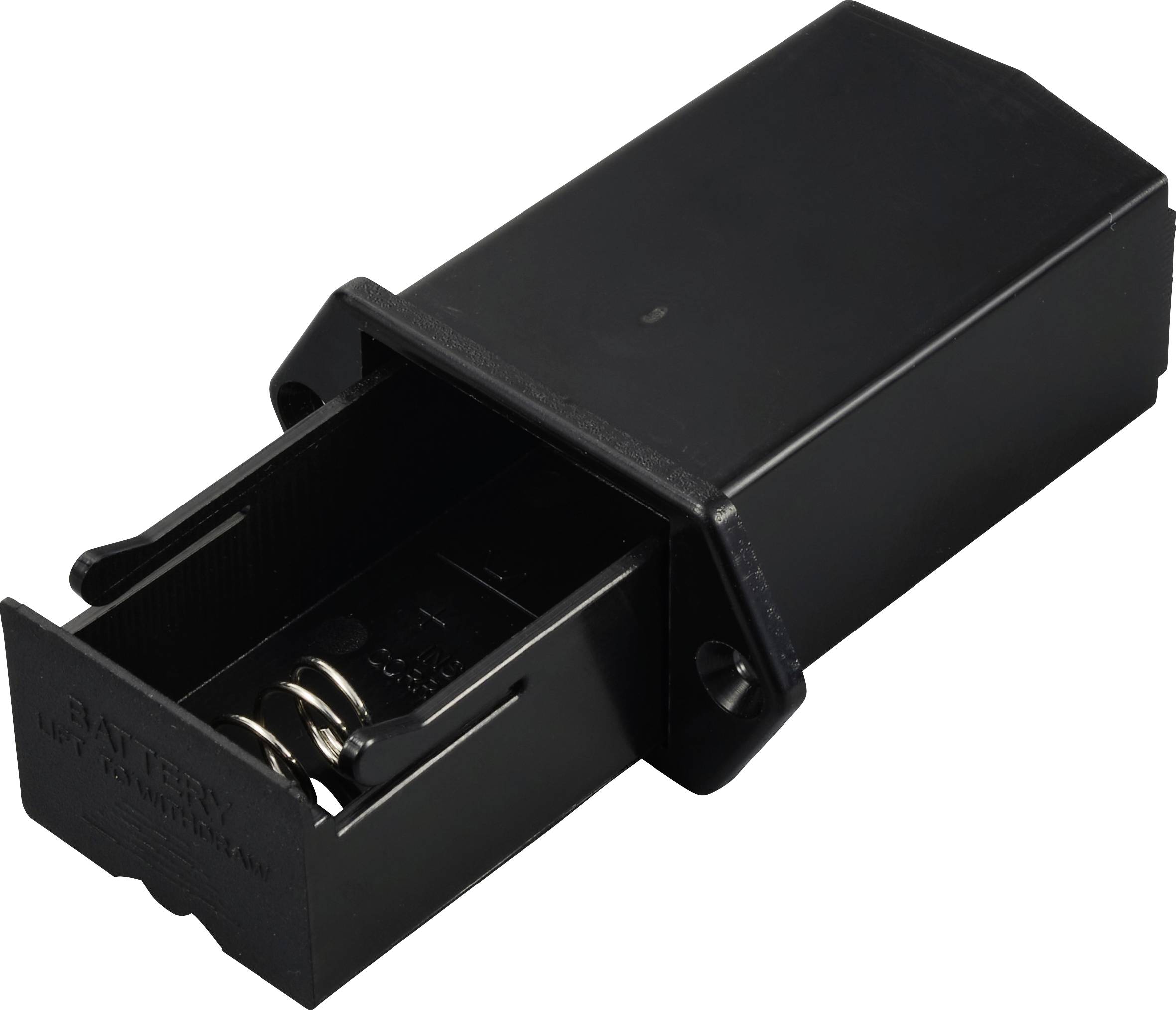 TRU COMPONENTS TC-13220600 Elemtartó 1 9 V-os Forrasztható csatlakozó (H x Sz x Ma) 58 x 53 x 28 mm