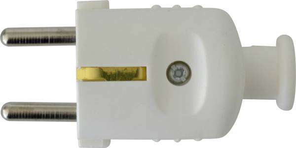 N & L 18386 Védőérintkezős dugó Műanyag  230 V Fehér