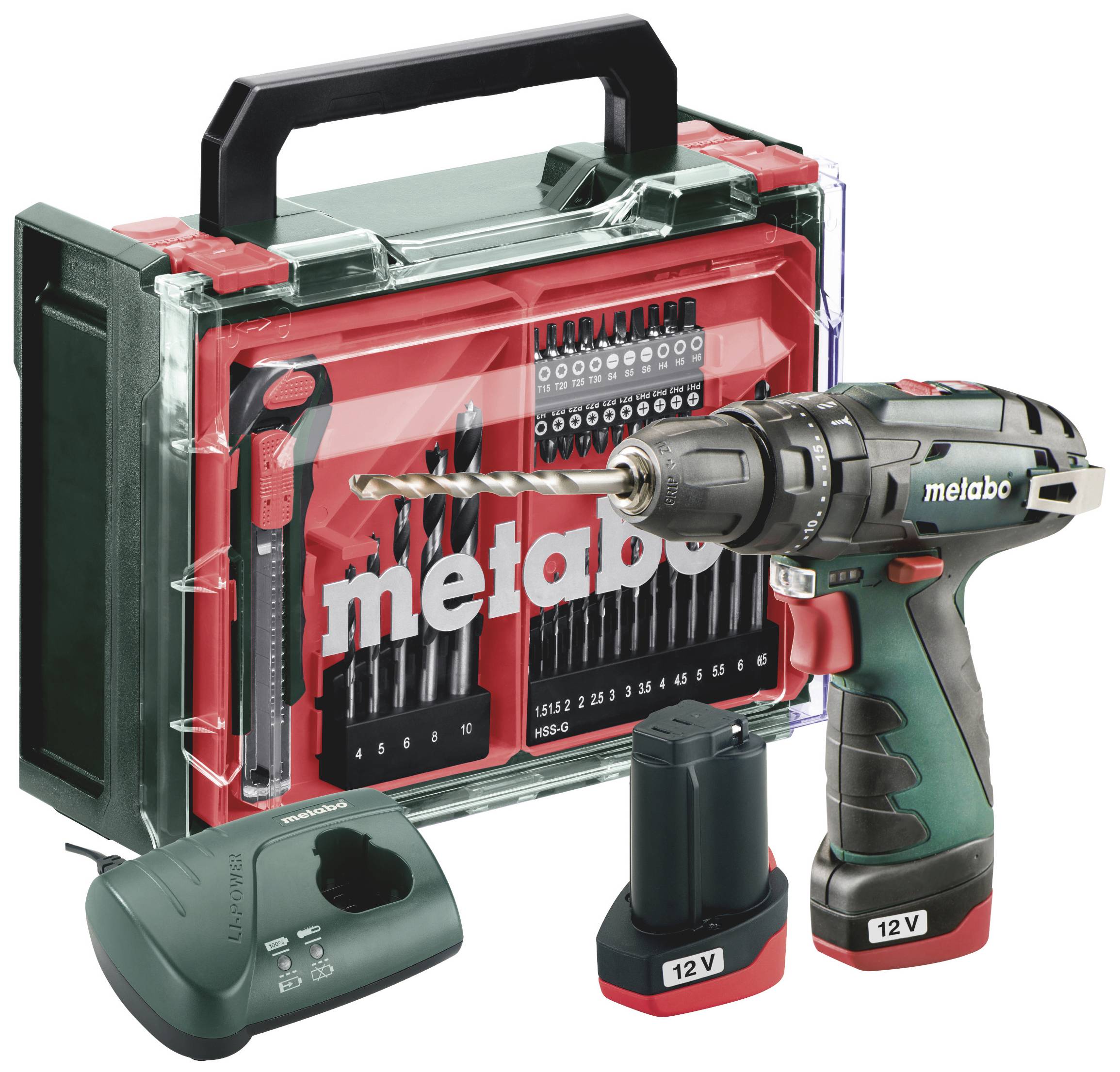 Metabo PowerMaxx SB Basic Set 600385710 Akkus ütvecsavarozó 34 Nm 18 V Vele szállított akkuk száma 2 LiHD kefe nélkül, Hordtáskával, 2. akkuval, Töltővel,