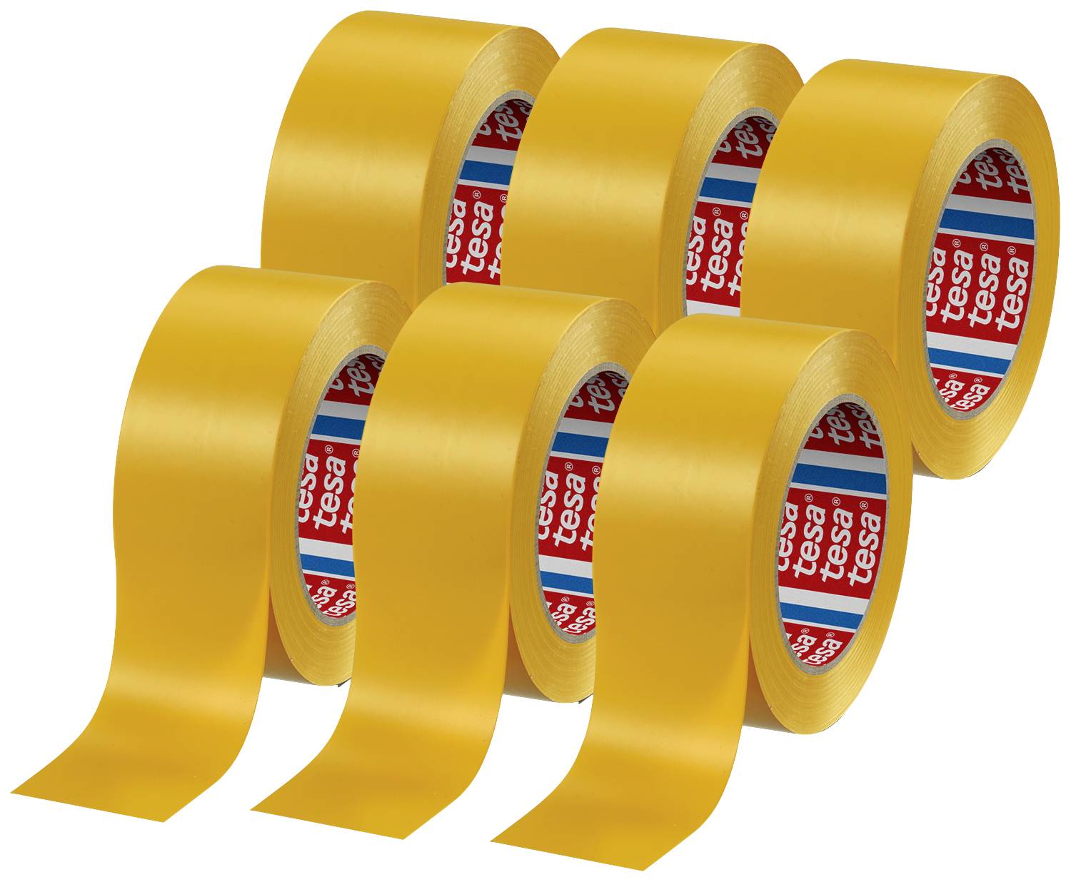 tesa 4169 04169-00058-94 Padlójelölő szalag tesa® Sárga (H x Sz) 33 m x 50 mm 6 db