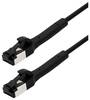 Maxtrack TI42-3L RJ45 Hálózati kábel, patchkábel CAT 8.1 U/FTP 3 m Fekete Egyszeres árnyékolás, Hajlékony 1 db
