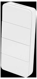 Fehér, keskeny, függőleges műanyag egység több vízszintes szegmenssel. Esetleg egy elektronikus eszköz vagy kapcsoló.