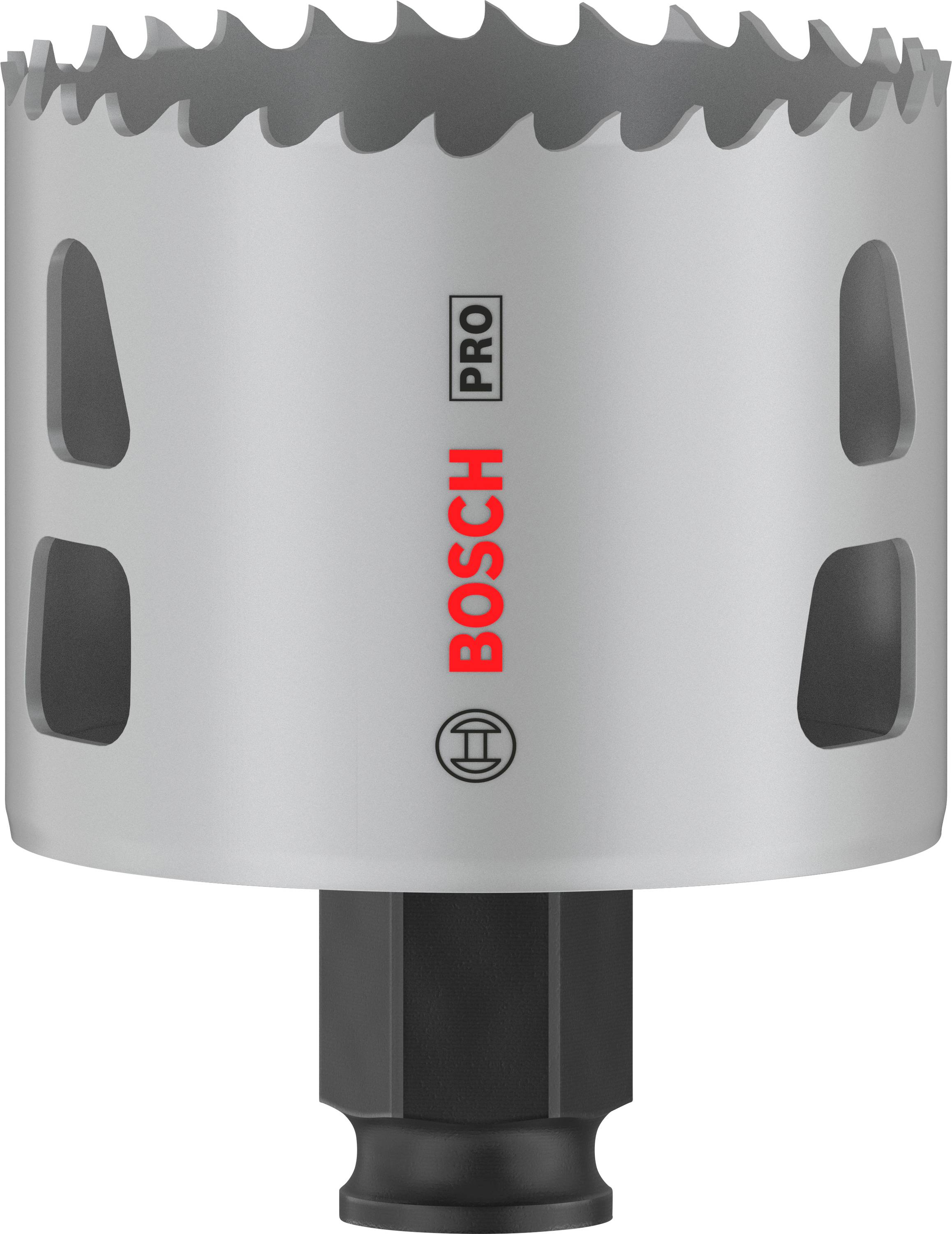 Bosch Pro fúrókorona éles fogakkal és robusztus kialakítással, alkalmas precíziós vágásokhoz különböző anyagokban.