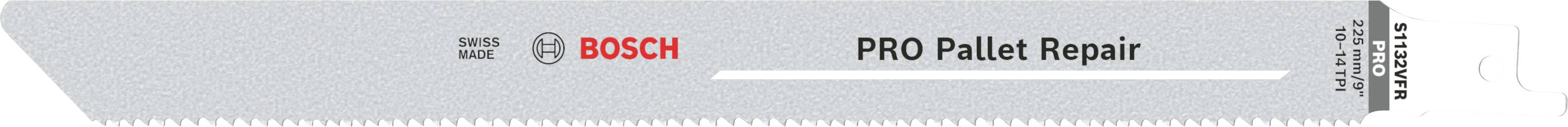 Bosch Accessories 2608659007 PRO Pallet Repair S1132VFR feuille, 0,9 x 19 x 225 mm, 100 pcs. Longueur lame de scie 225 mm 100 pc(s)