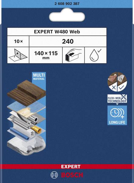 Bosch Accessories 2608902387 2608902387 Csiszolólap Szemcsézet 240 10 db