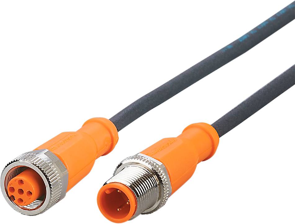 Két narancssárga csatlakozókábel fémvégekkel és fekete kábellel. Elektronikai eszközök biztonságos csatlakoztatására szolgálnak.
