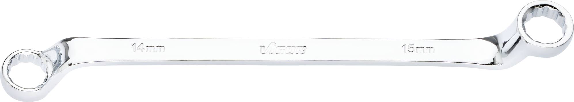 Vigor V7750-14X15 Gyűrűskulcs Kulcsszélesség (metrikus) 14 - 15 mm
