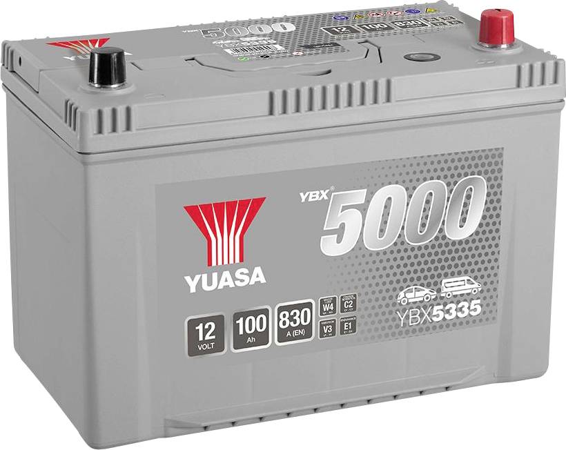 Yuasa Silver High Performance Autó akku 12 V 100 Ah Pólustípus: T1