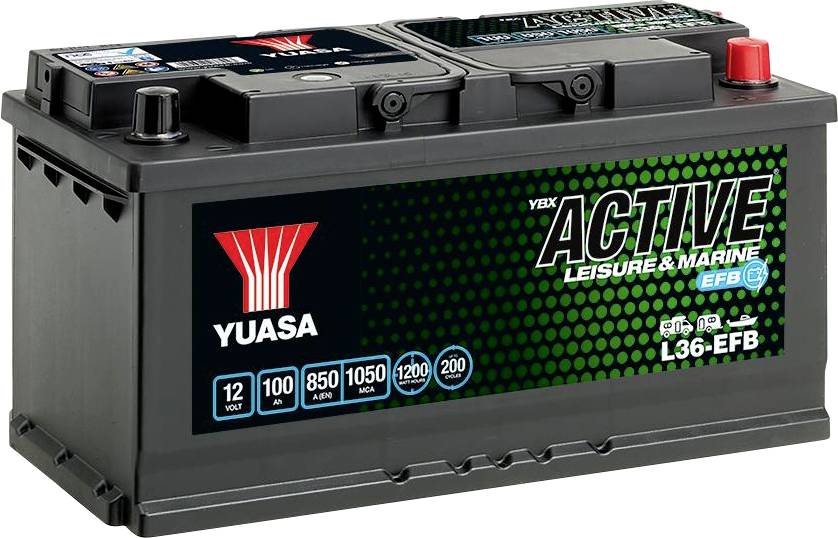 Yuasa Active Leisure EFB Autó akku 12 V 100 Ah Pólustípus: T1