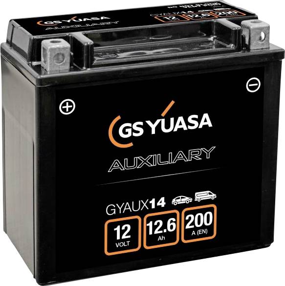 Yuasa Auxiliary Autó akku 12 V 12.6 Ah Pólustípus: 5