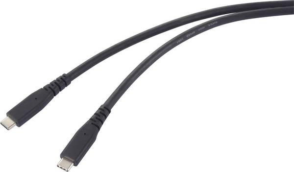 Renkforce USB C kábel USB4™ USB-C® 0.50 m Fekete TPE köpeny RF-6662038
