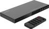 Digitus DS-55345 4 + 2 portos HDMI switch LED-es kijelző, Távirányítóval, Ultra HD-re alkalmas, Fém ház, Külön kapcsolható, Státusz LED-del 3840 x 2160 pixel