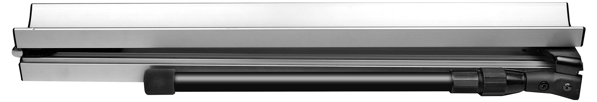 Fém megjelenésű, karcsú, modern dizájnú elektromos redőny, amely alkalmas ablakkezelésre és fényszabályozásra.