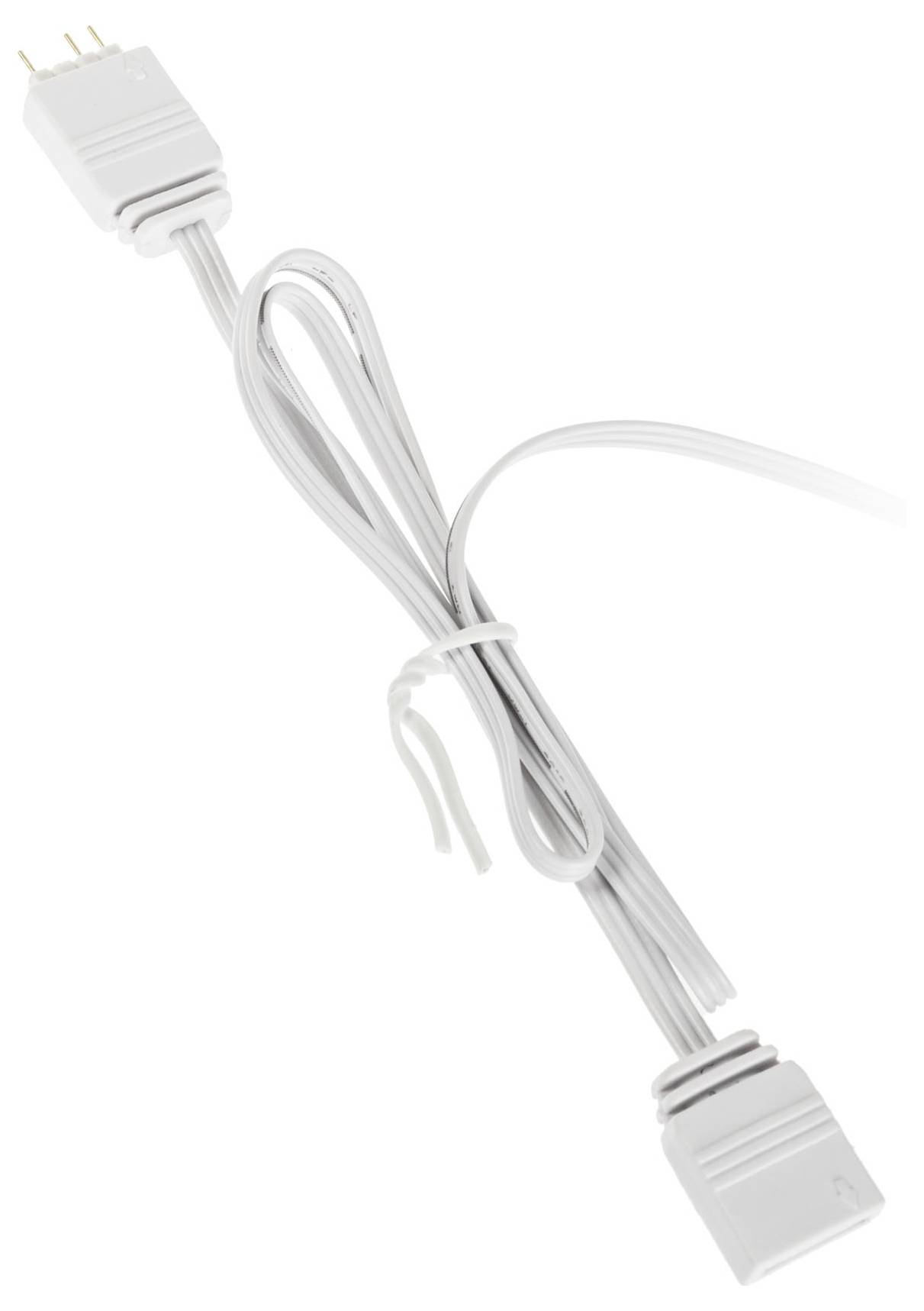 Egy szürke hosszabbító kábel, amelynek mindkét végén egy-egy téglalap alakú csatlakozó látható.