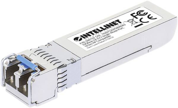 Intellinet 508759 Mini-GBIC Transceiver für LWL-Kabel 10GBase-LR (LC) Singlemode 10km HPE-komp. Adó-vevő modul  10 GBit/s 10 km Modul típus LR