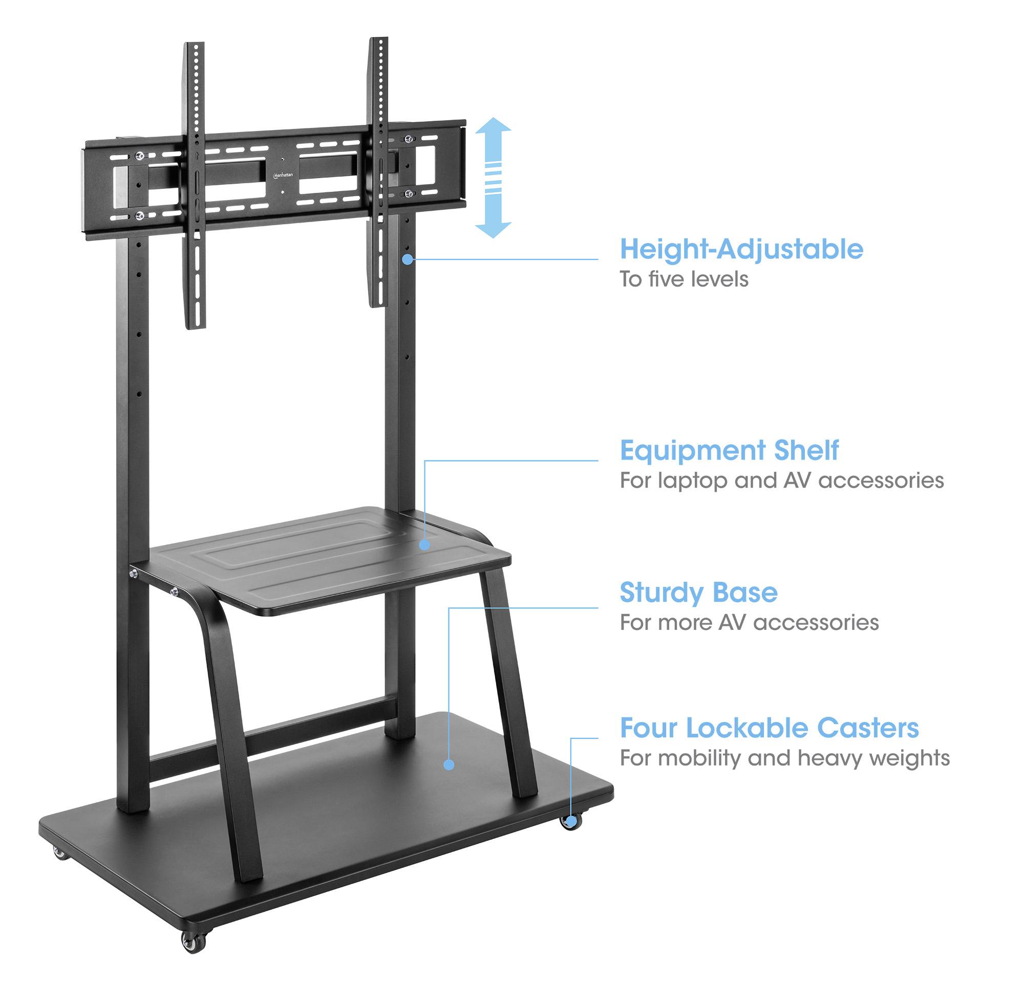 Manhattan Multimedia TV-Ständer auf Rollen mit extrem hoher Traglast 150 kg 37" bis 100" TV kocsi 94,0 cm (37") - 254,0 -4