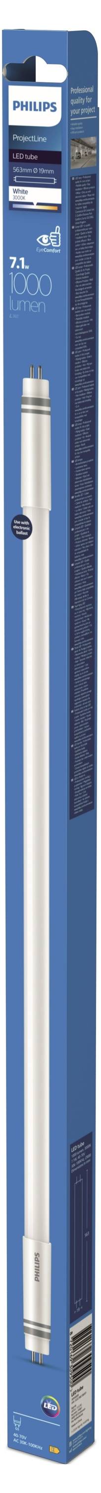 'Philips Master T8 36W/840 1200mm' fénycső, kék doboz, energiatakarékos, 1200 mm hosszúság, termékinformációk a csomagoláson.