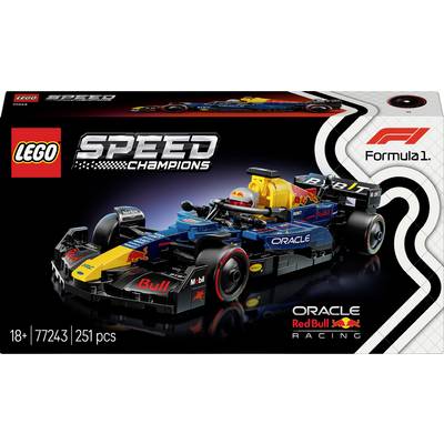 LEGO Speed Champions építőkészlet: Formula 1-es versenyautó Red Bull Racing dizájnban, 251 darabos, felnőtteknek, 18+ éveseknek, készlet száma: 77243.