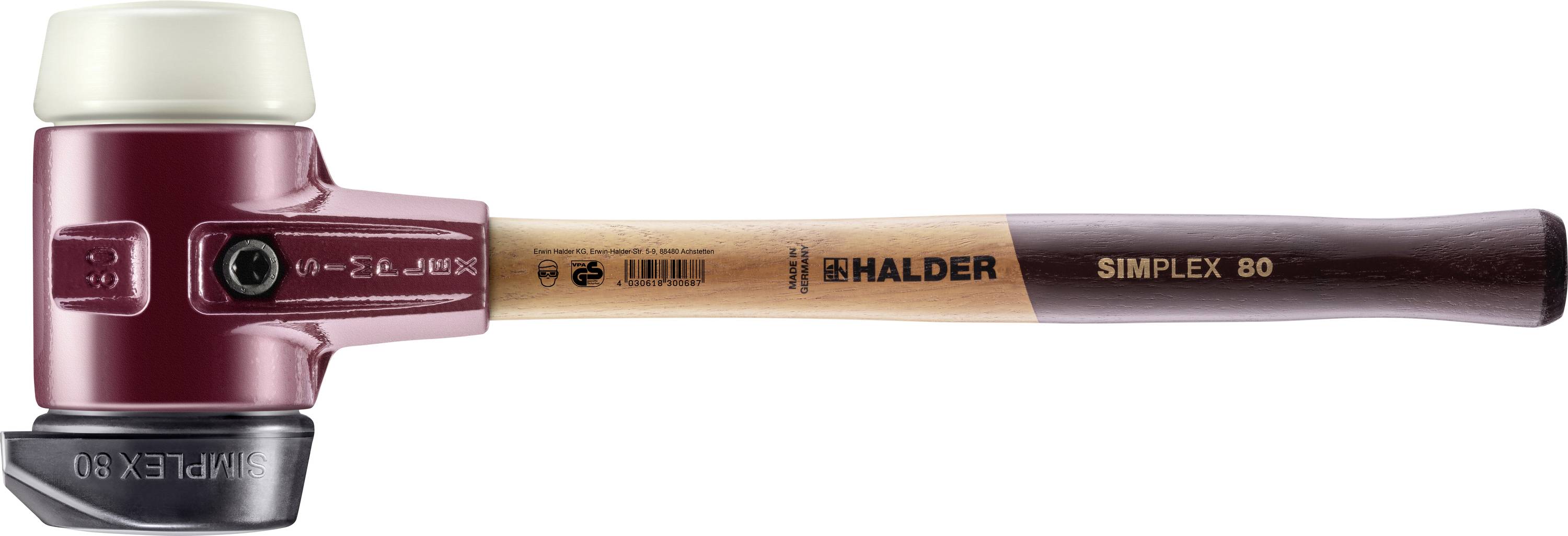 Halder SIMPLEX 3028.280 Puha kalapács ergonómikus markolat, kemény, középkemény 2930 g 490 mm 1 db