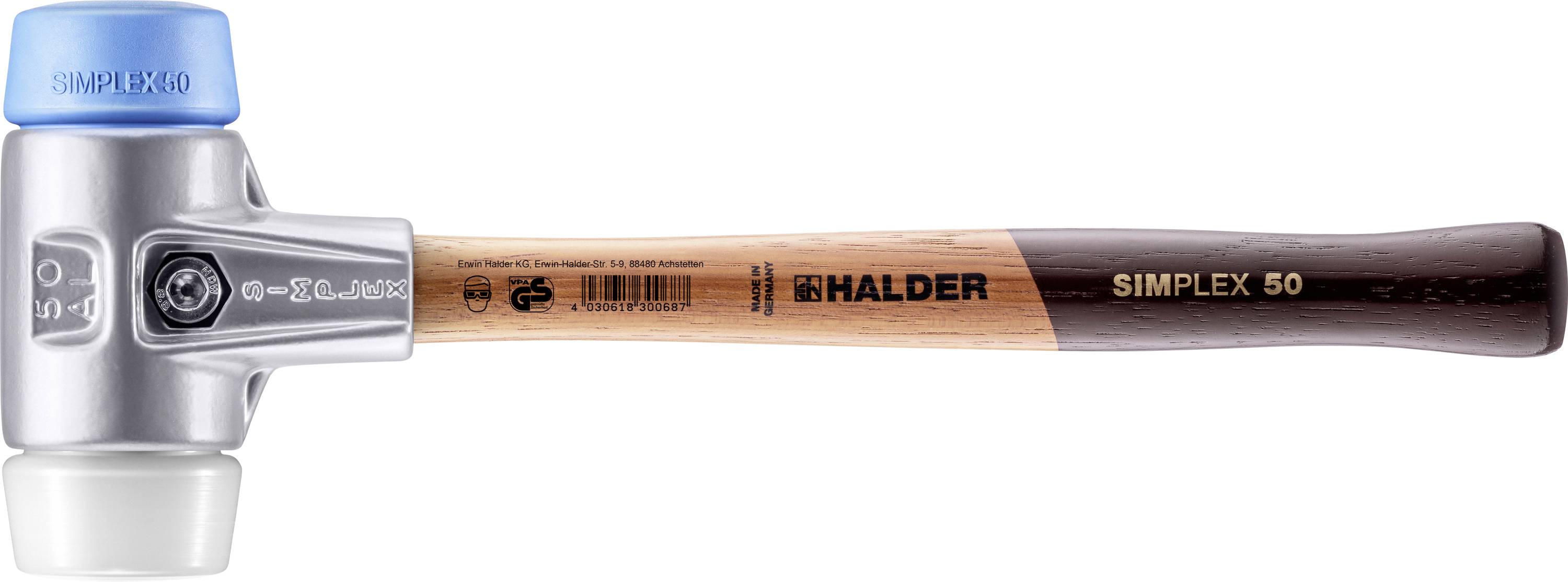 Halder SIMPLEX 3117.050 Puha kalapács ergonómikus markolat, középkemény, puha 645 g 370 mm 1 db