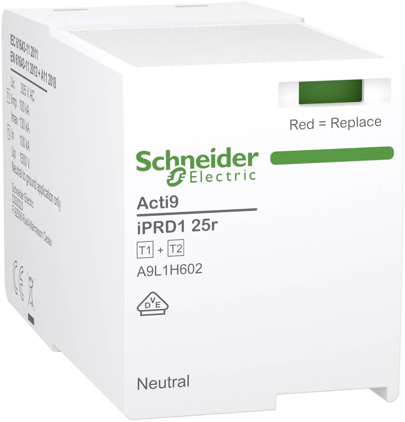 Schneider Electric A9L1H602 A9L1H602 Tartalék védőmodul 130 kA 1 db