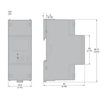 Schneider Electric A9MEM2455 A9MEM2455 Energiafogyasztás mérő digitális MID konform: Igen darab 1 db-2