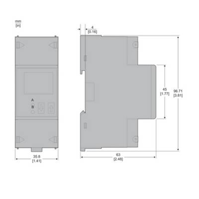 Schneider Electric A9MEM2455 A9MEM2455 Energiafogyasztás mérő digitális MID konform: Igen darab 1 db-2
