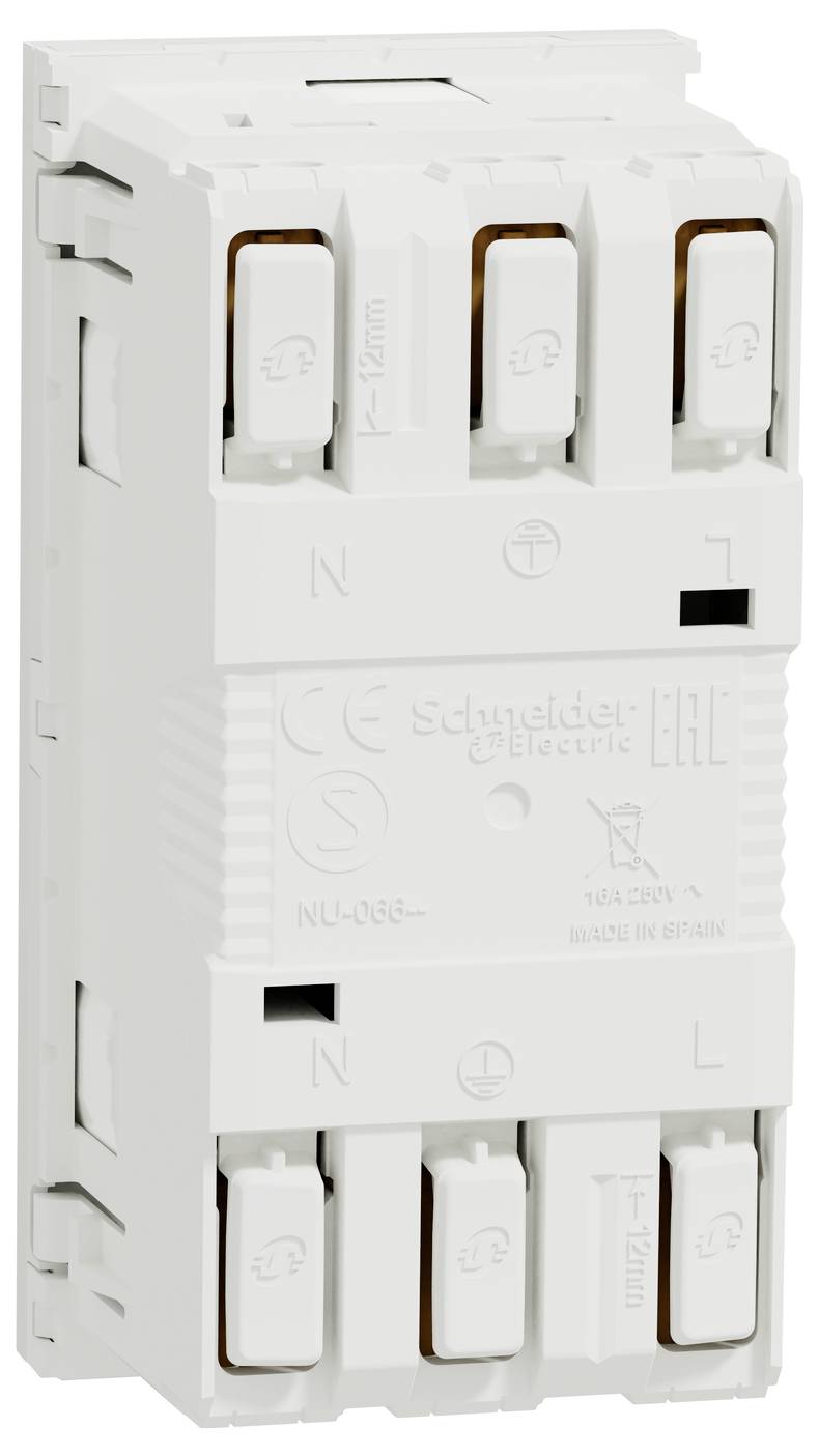 Schneider Electric NU306618 Dupla dugalj 1 db Fehér-1