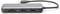 Egy szürke USB-C elosztó HDMI, SD-kártya olvasó és két USB port csatlakozókkal. Több eszközt is képes egy számítógéphez csatlakoztatni.