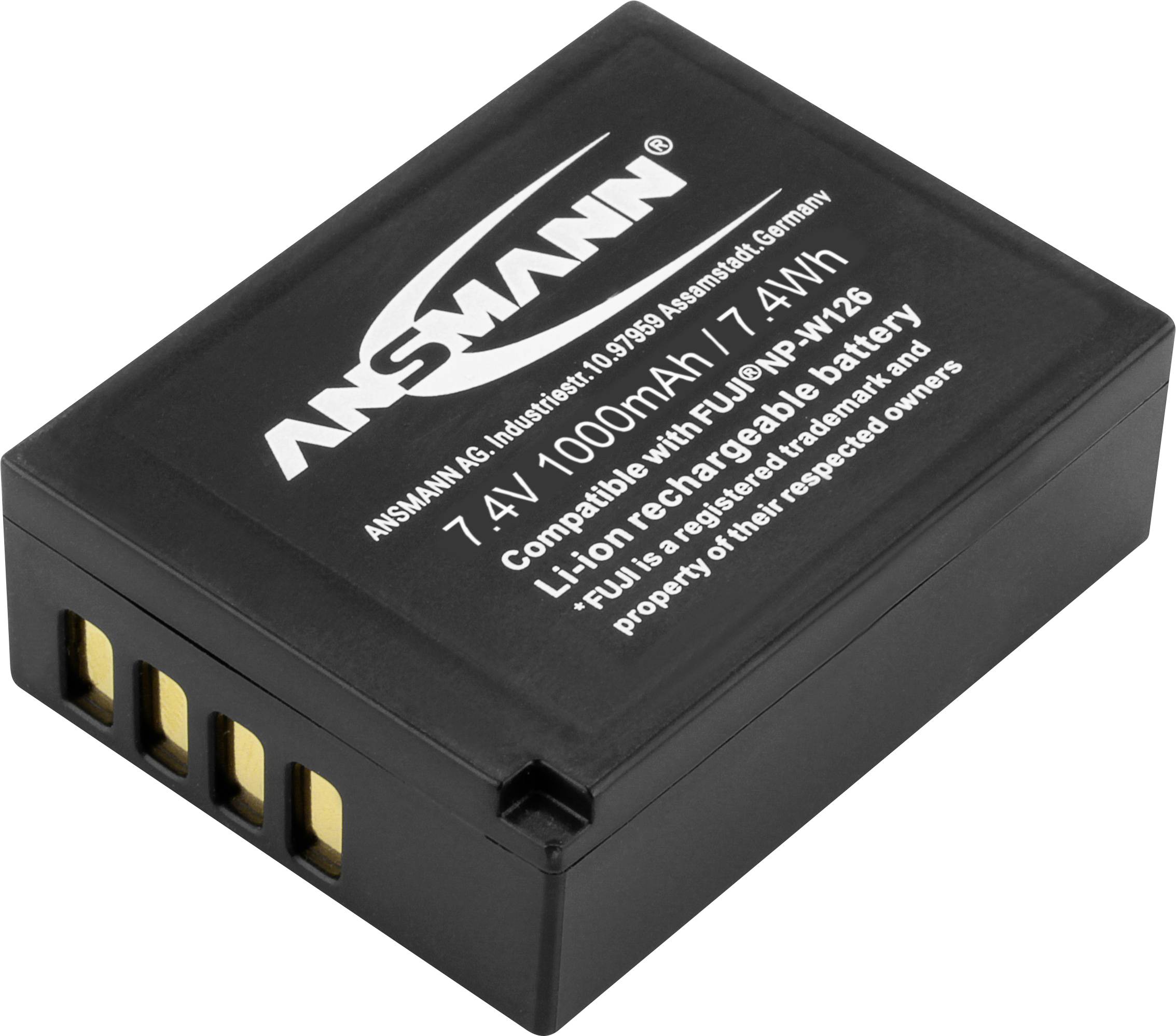 Ansmann Kamera akku Megfelelő eredeti akku (kamera) NP-W126 7.4 V 1000 mAh