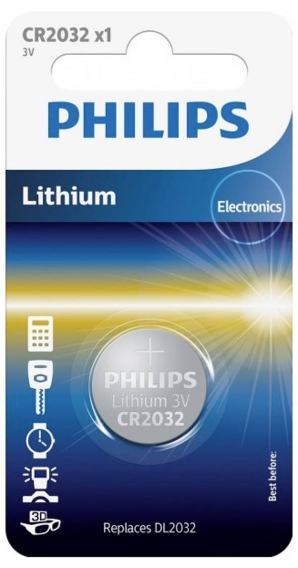 Philips Gombelem CR 2032 3 V 1 db  Lítium Minicells