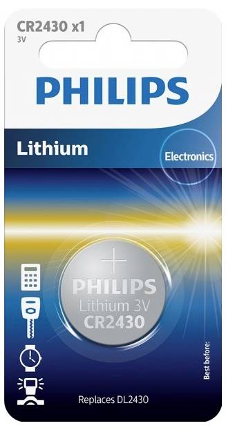 Philips Gombelem CR 2430 3 V 1 db Lítium Minicells