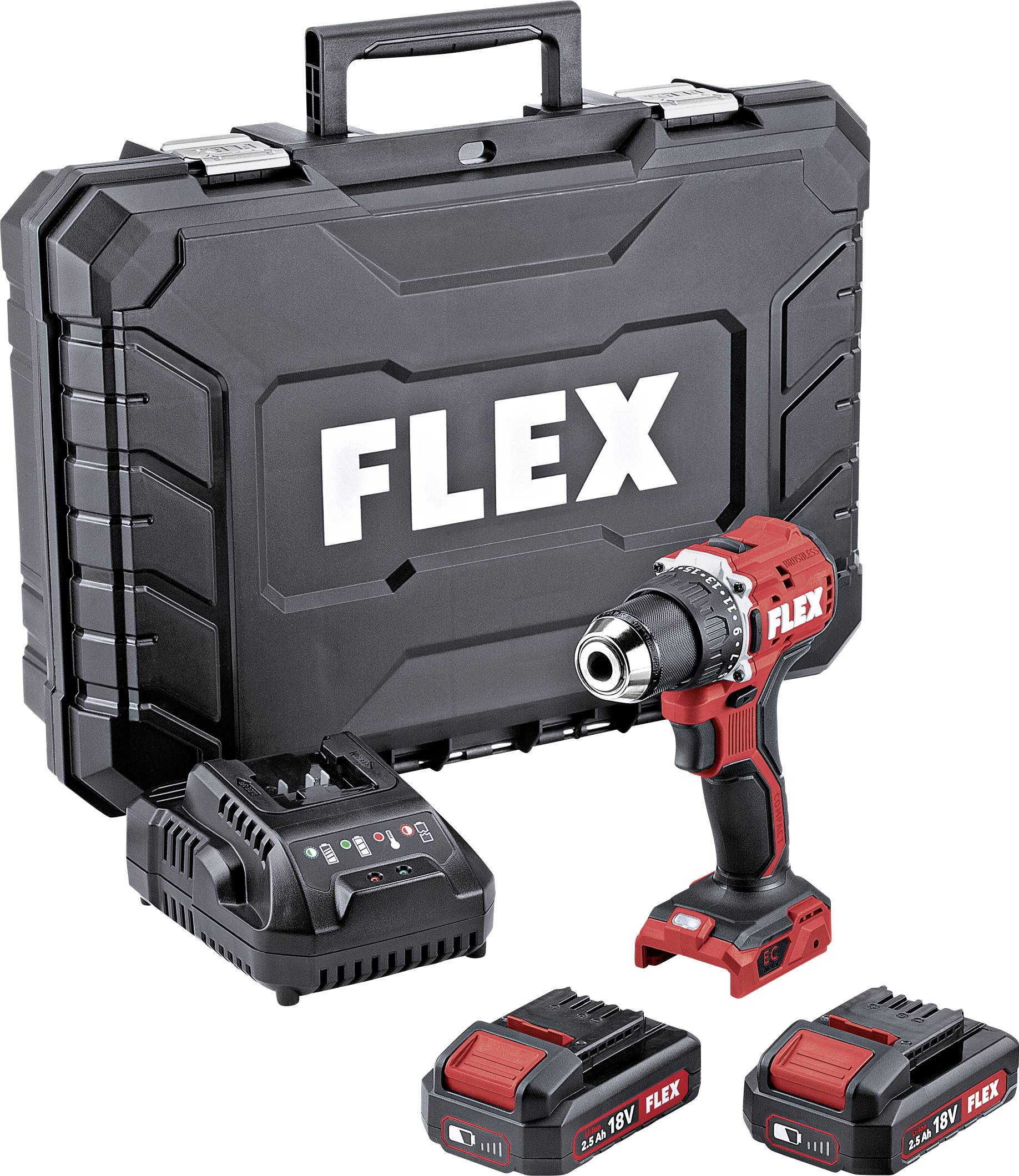 Flex DD 2G 18.0 EC LD/2.5 Set 519049 Akkus fúrócsavarozó 2.5 Ah, 5 Ah, 8 Ah 2. akkuval