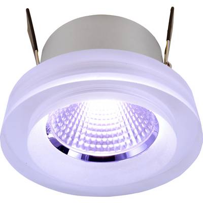 Egy beépített LED-mélysugárzó fehér színben, strukturált tükörreflektorral. Erős, hidegfehér fényt sugároz.
