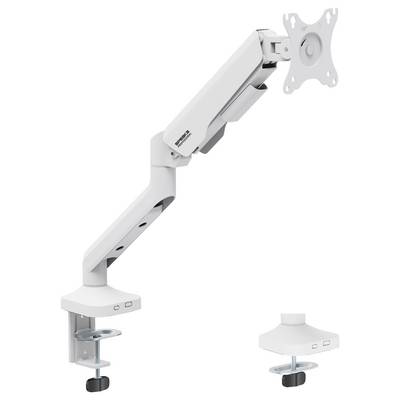 Monitartartó állítható karral és asztalra rögzíthető csipesszel. Ergonomikus képernyőmunka végzésére alkalmas.