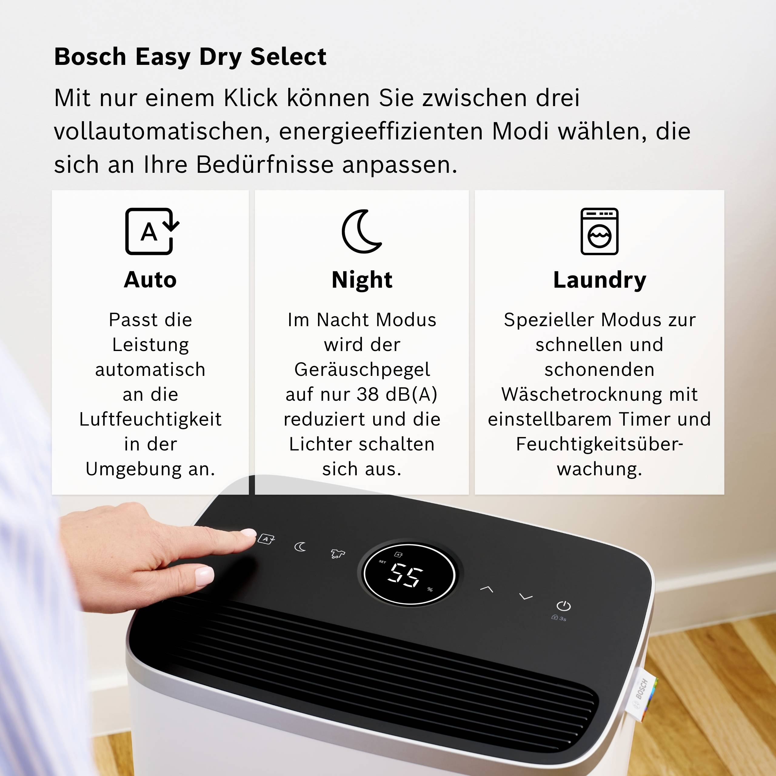 Bosch Home Comfort Dry 4000 Páramentesítő 75 m³ Fehér-8