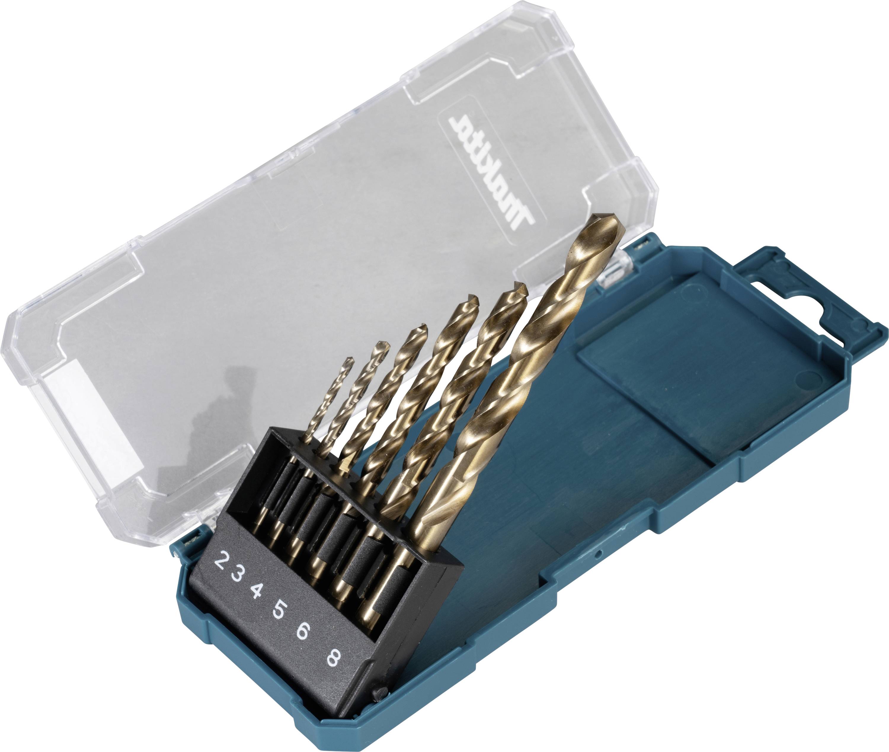 Makita D-75758 Fém spirálfúró készlet 2 mm, 3 mm, 4 mm, 5 mm, 6 mm, 8 mm 6 db