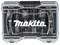 "Makita" feliratú fogaskulcs-készlet átlátszó tokba csomagolva, 8 mm-től 14 mm-ig terjedő fogaskulcs-méreteket mutatva, két sorba rendezve.
