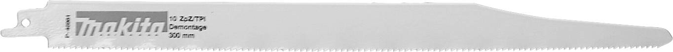Egy Makita feliratú fémfűrészlap acélspecifikációval.