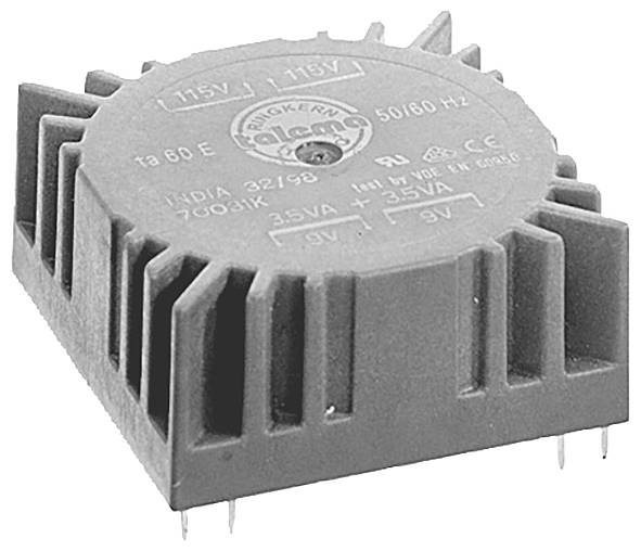 Talema 70032K Nyomtatott áramköri transzformátor 2 x 115 V 2 x 12 V 7 VA 292 mA