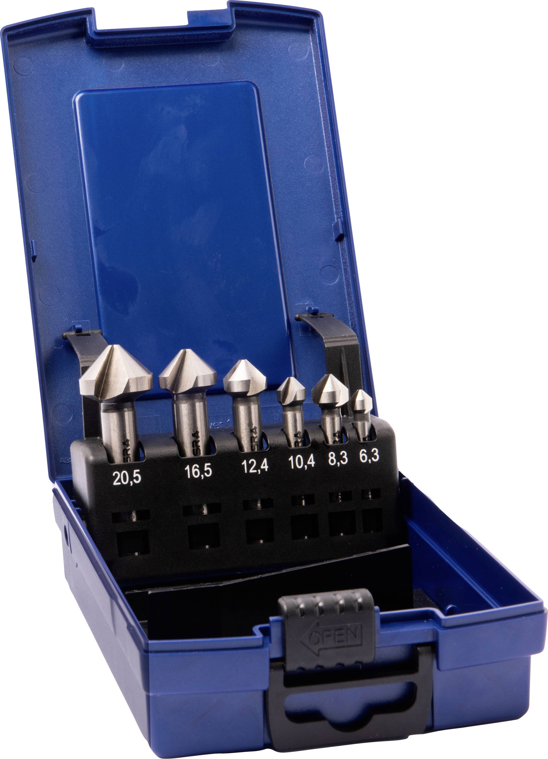 GSR 00708010 Marófúró készlet 6 részes 6.3 mm, 8.3 mm, 10.4 mm, 12.4 mm, 16.5 mm, 20.5 mm HSS-G Hengeres befogószár 1 db