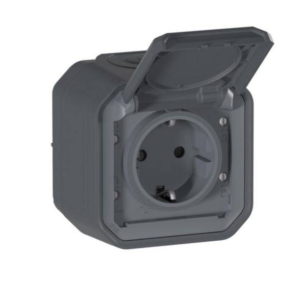 Legrand  Komplett Védőérintkezős dugalj Plexo Antracit 069784L 1 db