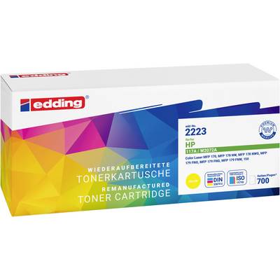 Edding Toner helyettesíti HP 117A (W2072A) Kompatibilis Sárga 700 oldal EDD-2223 18-2223-0